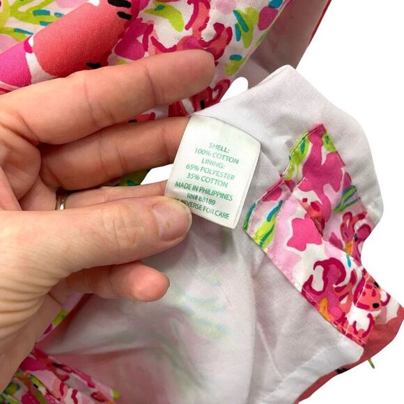 Lilly Pulitzer Call Me Kitty Cat Pink Delia Dress Girls Size 14 - Picture 8 of 8